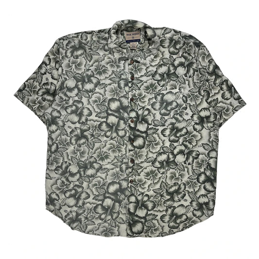 Vintage High Sierra Floral Hawaiian Shirt - XL Grey Viscose