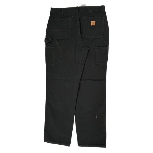 Original Dungaree Fit Carhartt Carpenter Trousers - 36W 34L Black Cotton