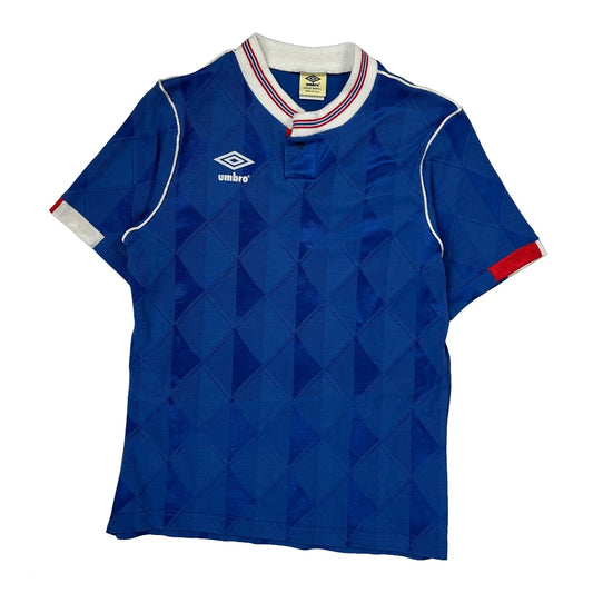 Umbro Football Shirt - Small Blue Polyester
