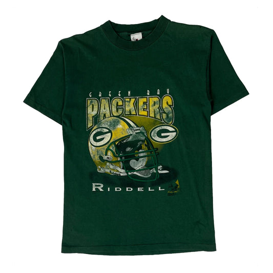 Green Bay Packers Riddell Graphic T-Shirt - XL Green Cotton