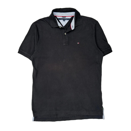 Tommy Hilfiger Polo Shirt - Large Black Cotton