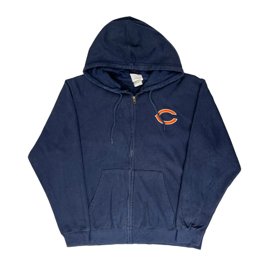 Chicago Bears Majestic Graphic Hoodie - Large Navy Cotton