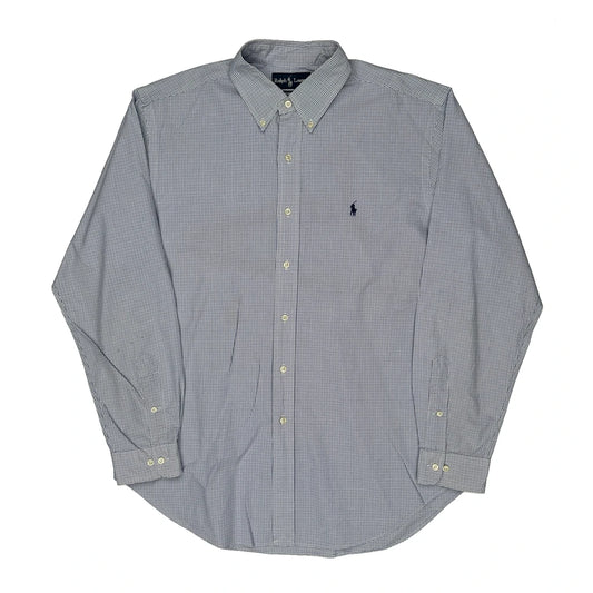Ralph Lauren Checked Patterned Shirt - Large White Cotton