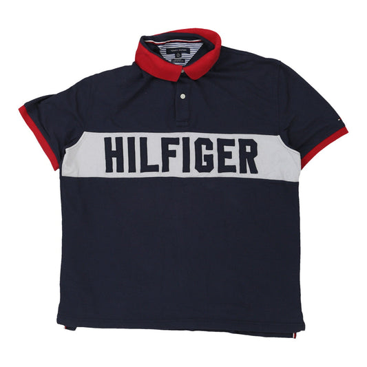 Vintage navy Tommy Hilfiger Polo Shirt - mens x-large