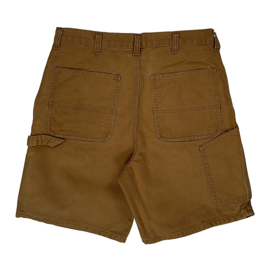 Carhartt Carpenter Shorts - 32W 8L Brown Cotton