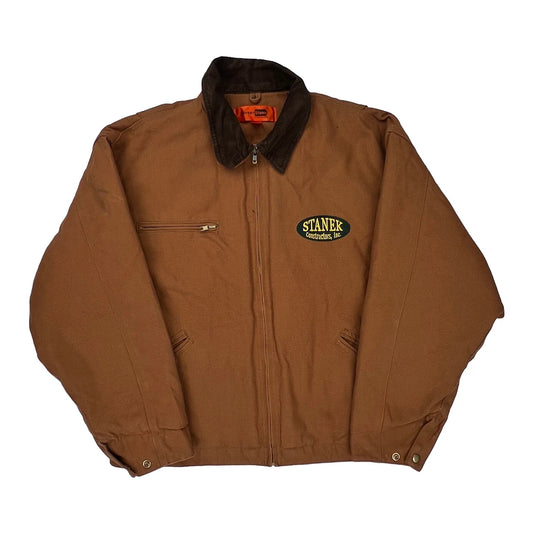 Stanek Constructors, Inc. Port Authority Jacket - XL Brown Cotton
