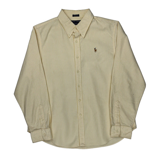 Ralph Lauren Striped Shirt - Large Yellow Cotton
