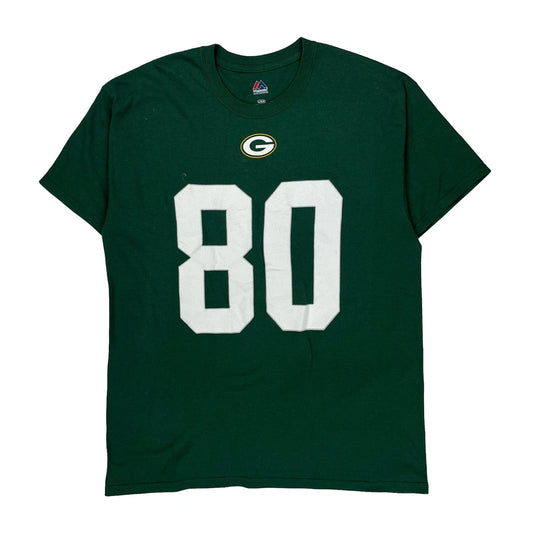 Green Bay Packers Majestic Nfl Football Shirt - Large Green Cotton
