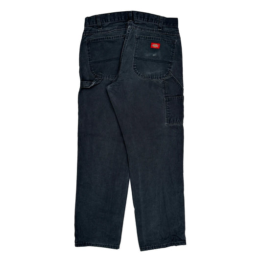 Dickies Carpenter Trousers - 33W 32L Black Cotton