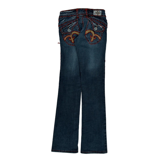 Laguna Beach Contrast Stitch Jeans - 28W UK 6 Blue Denim