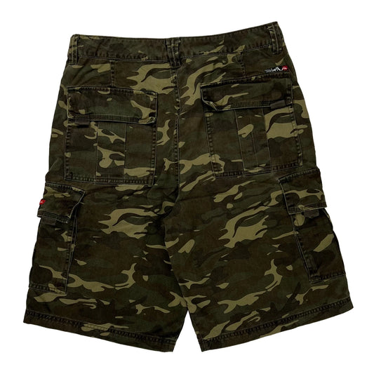 Quiksilver Camo Cargo Shorts - 31W 11L Camo Cotton