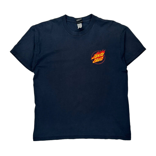 Santa Cruz Graphic T-Shirt - Large Navy Cotton