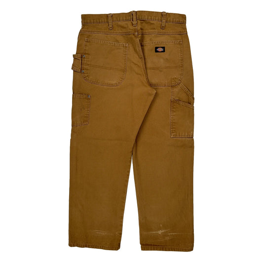 Dickies Carpenter Trousers - 33W 30L Brown Cotton