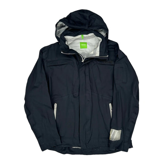Vintage Boss Waterproof Jacket - Medium Black Polyester