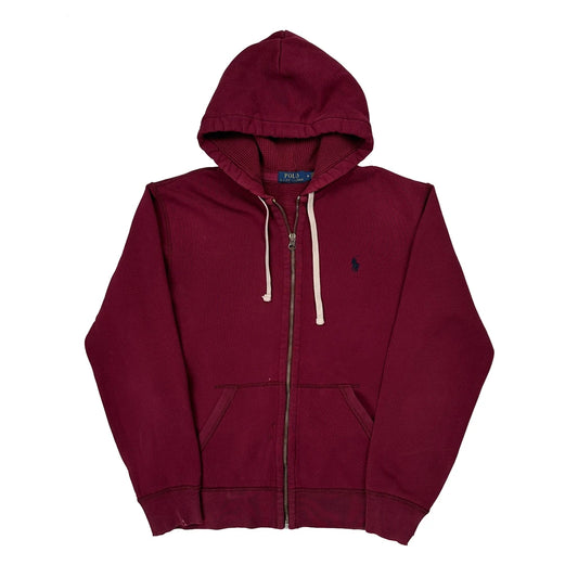 Polo By Ralph Lauren Hoodie - Medium Red Cotton