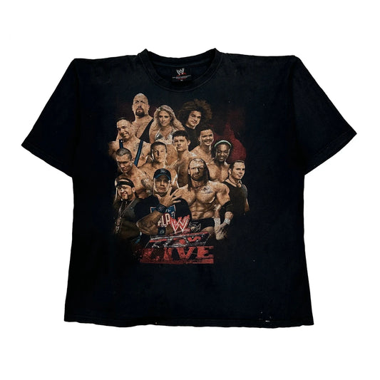2007 Australia Tour Wwe Raw Live T-Shirt - XL Black Cotton