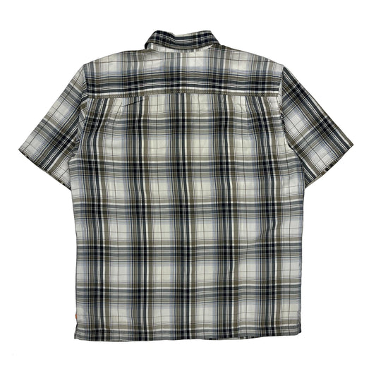 Quiksilver Checked Short Sleeve Shirt - Large Multicoloured Cotton
