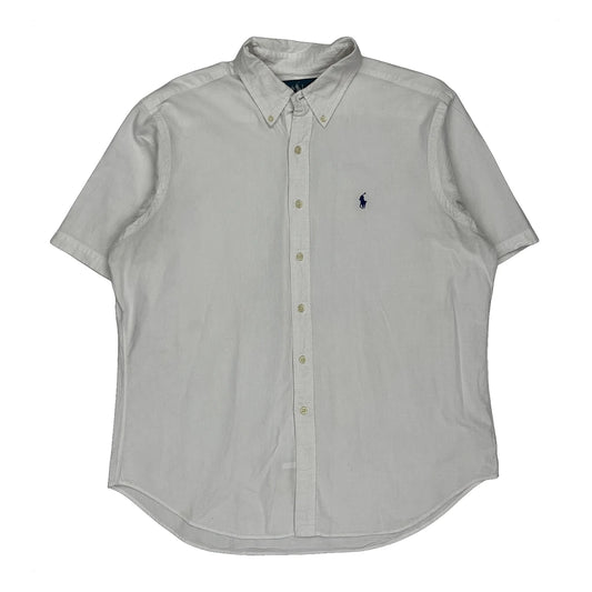 Ralph Lauren Short Sleeve Shirt - XL White Cotton