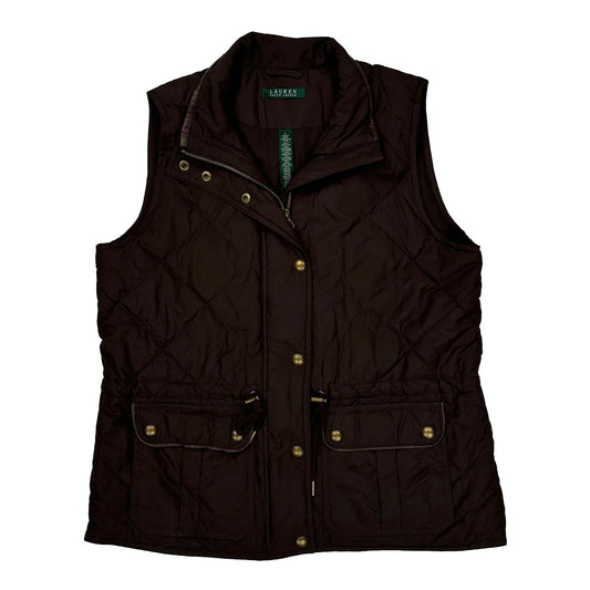 Vintage Ralph Lauren Vest - Large Brown Polyester