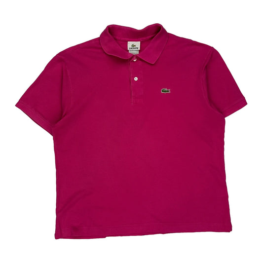 Lacoste Polo Shirt - XL Pink Cotton