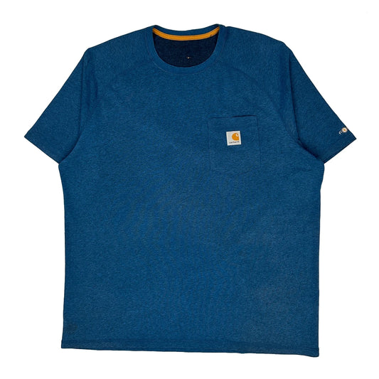 Carhartt T-Shirt - XL Blue Polyester Blend