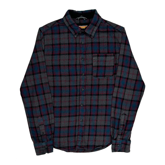 Vintage Unbranded Checked Flannel Shirt - Medium Grey Cotton