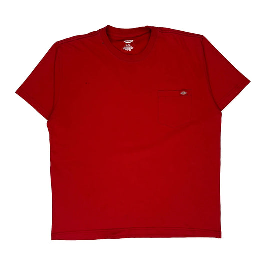 Vintage Dickies T-Shirt - XL Red Cotton