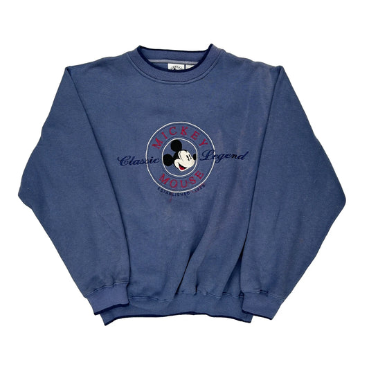 Classic Legend Mickey & Co. Graphic Sweatshirt - Large Blue Polyester Blend