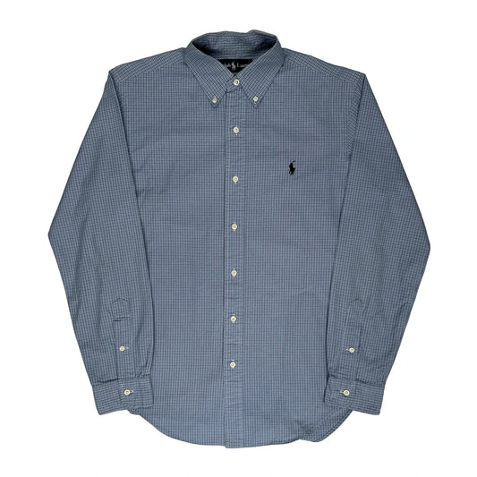 Classic Fit Ralph Lauren Checked Shirt - Small Blue Cotton