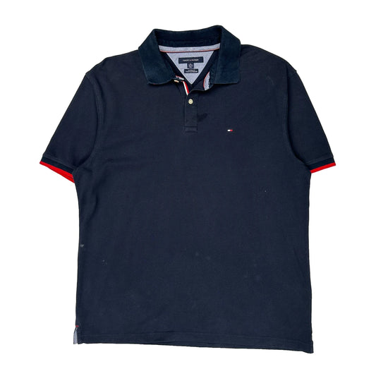 Tommy Hilfiger Polo Shirt - XL Navy Cotton