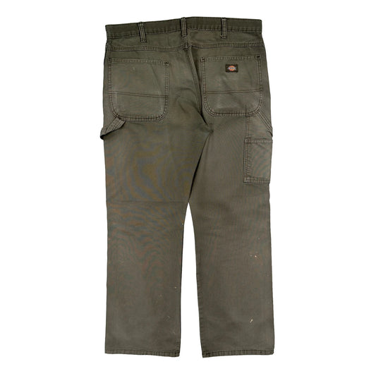 Dickies Carpenter Trousers - 36W 31L Grey Cotton