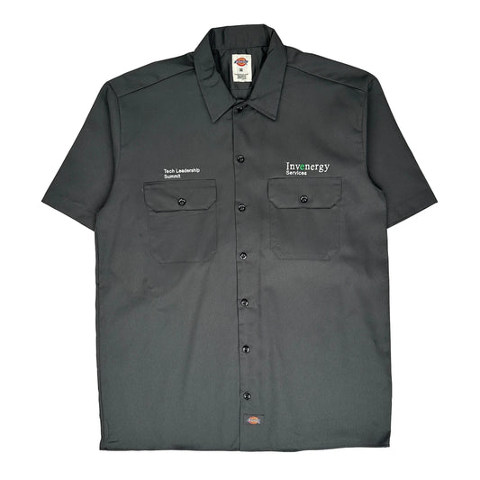 Invenenergy Services And Tech Leadership Summit Embroidery Dickies Short Sleeve Shirt - Medium Grey Polyester Blend