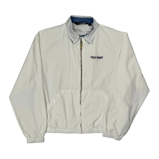 Polo Sport Harrington Jacket - Large White Cotton