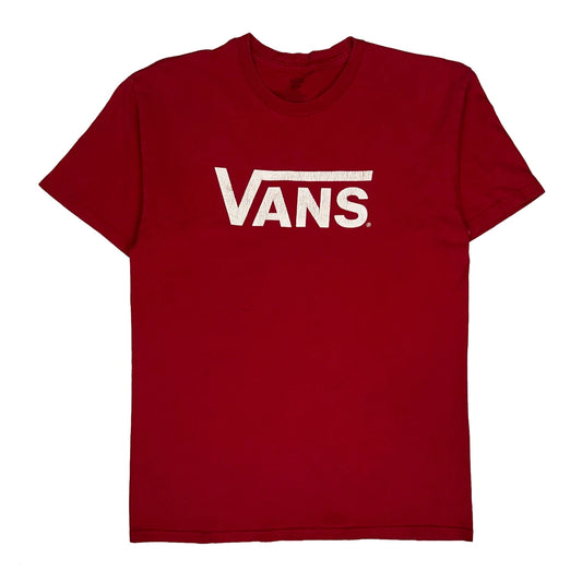 Vans Graphic T-Shirt - Medium Red Cotton