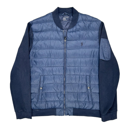 Polo By Ralph Lauren Bomber Jacket - XL Blue Polyester