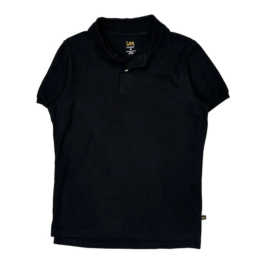 Lee Polo Shirt - Medium Black Cotton Blend