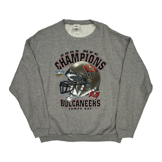 Tampa Bay Buccaneers Nfl Sweatshirt - XL Grey Cotton Blend