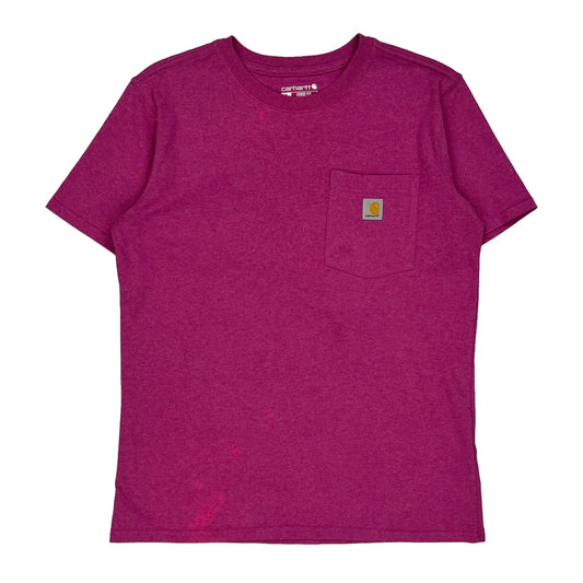 Carhartt T-Shirt - Small Purple Cotton