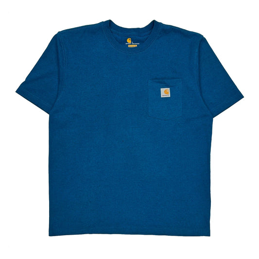 Carhartt T-Shirt - Large Blue Cotton