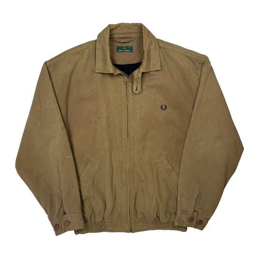 Fred Perry Harrington Jacket - Small Beige Cotton