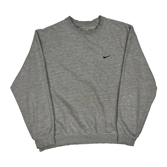 Nike Sweatshirt - Large Grey Cotton