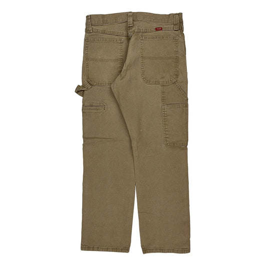 Wrangler Carpenter Trousers - 32W 30L Brown Cotton