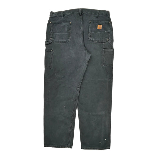 Carhartt Double Knee Carpenter Trousers - 38W 34L Black Cotton