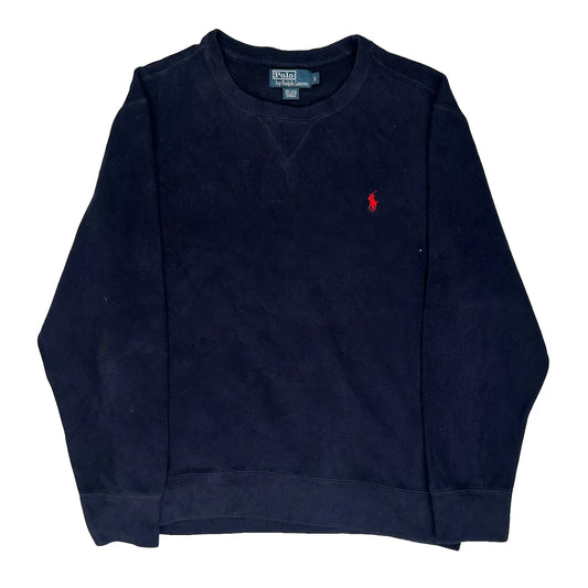 Polo By Ralph Lauren Sweatshirt - Large Navy Cotton