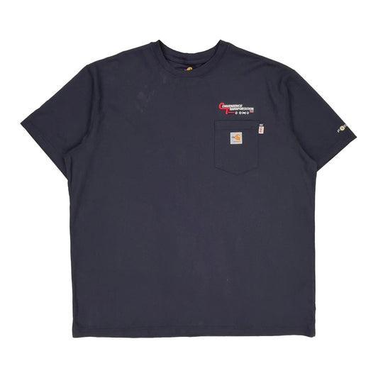 Carhartt T-Shirt - 2XL Navy Cotton
