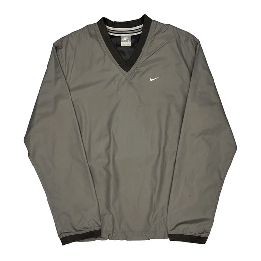 Vintage Nike Windbreaker - Large Grey Polyester