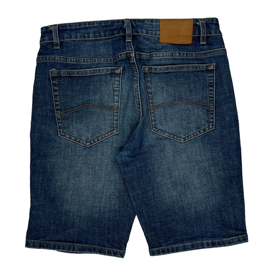 Vintage Armani Jeans Denim Shorts - 33W 10L Blue Denim