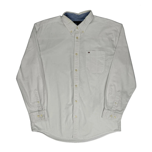 Tommy Hilfiger Fitted Shirt - XL White Cotton