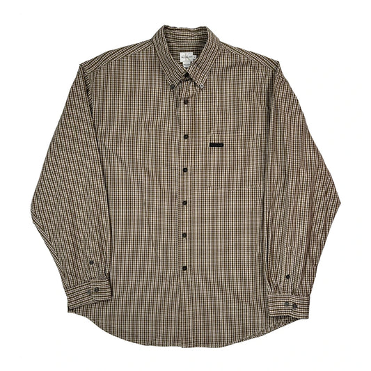 Calvin Klein Jeans Checked Shirt - Large Beige Cotton