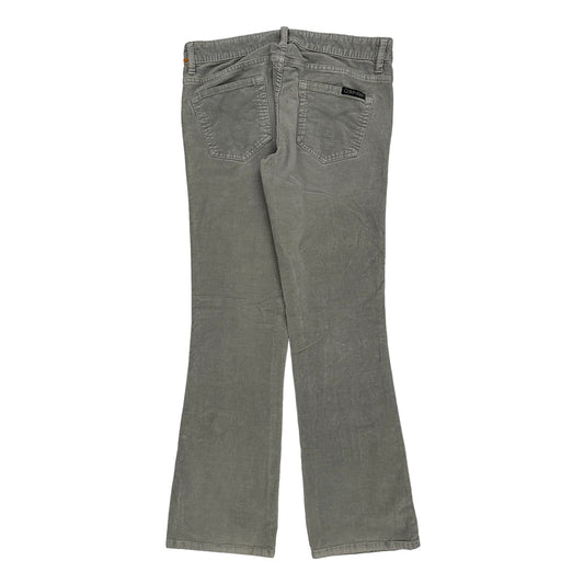 Calvin Klein Jeans Flared Cord Trousers - 30″ Waist Grey Cotton